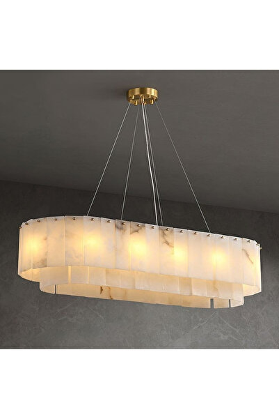 RONİSU AYDINLATMA Eterna Sarkıt Mermer Avize – Yüksek Tavan Uyumlu Avize RA-AVZ- 3968-12-68