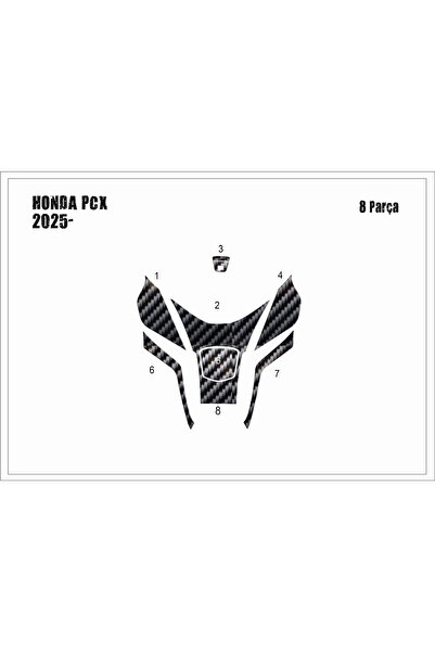 Marscockpitdesign هوندا بي سي إكس 2025 - واقي خزان الوقود وغطاء الهيكل 8 قطع