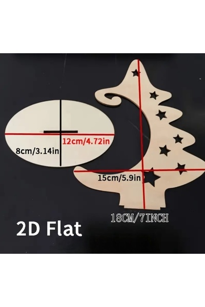 CrisPrint Brăduț Decorativ din MDF cu Glob Personalizat și Numele Familiei