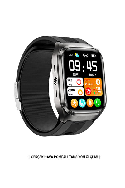 motions Watch PRO HT1 Hava Pompalı Gerçek Tansiyon Ölçümlü Akıllı Saat