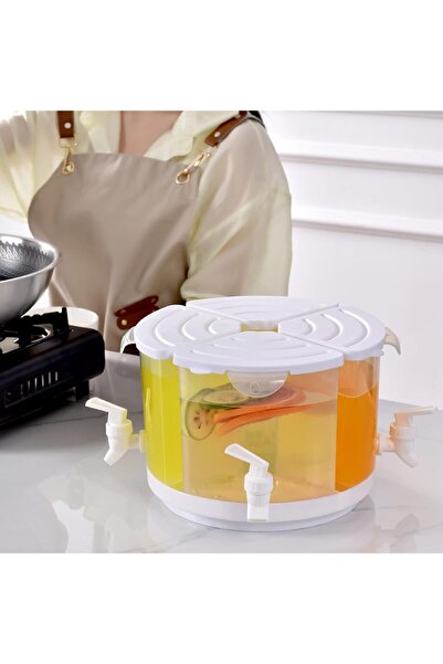 Arabest موزع مشروبات للثلاجة، موزع مشروبات بلاستيكي دوار سعة 5.5 لتر للثلاجة