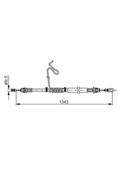 Bosch Parking Brake Cable Ford Transit Bus/Transit Body/Transit Platform