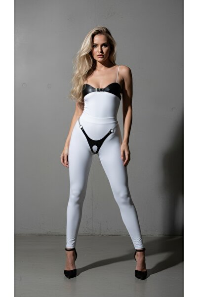 Angels Passion طقم ملابس داخلية سوداء أنيقة مع دانتيل - إكسسوار عالي الجودة