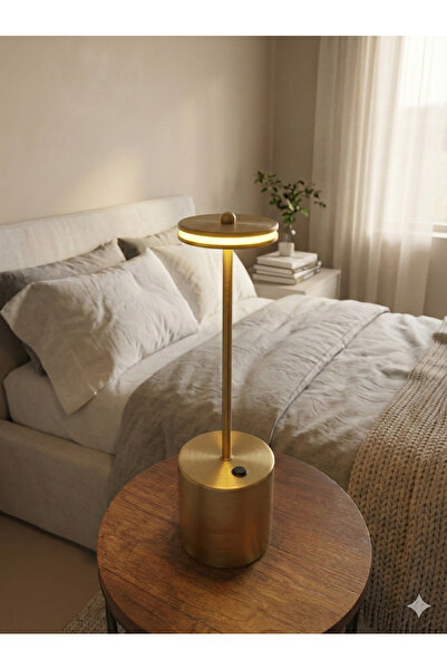 avizade Noir Pilli LED Eskitme Gövde Masa Lambası | Kablosuz, Modern Tasarım,...