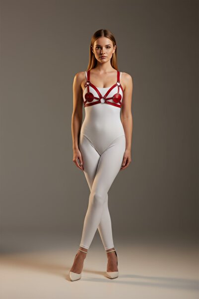 Angels Passion Kırmızı İç Çamaşırı Takımı Dantelli İş Hayatı - Fantazi İç Giyim