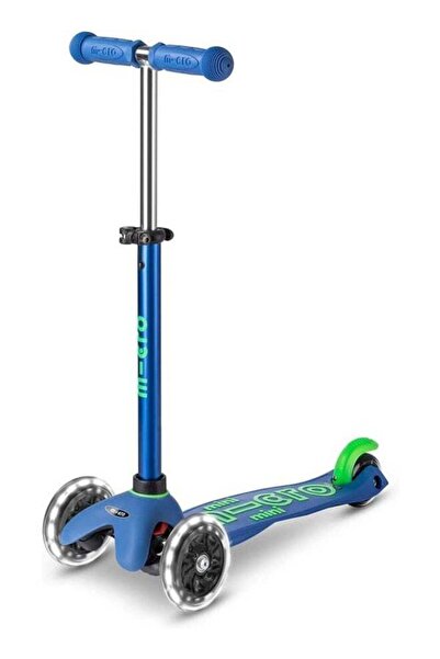 Micro سكوتر صغير فاخر باللون الأزرق الكريستالي مع عجلات LED (MMD175)