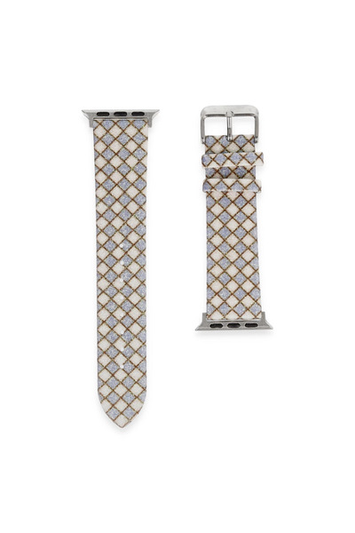 CT STONES Watch 38mm Karo Motif Kordon - Lilac