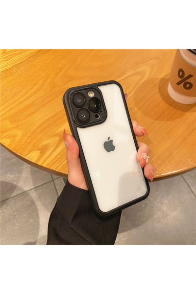 Aktech iPhone 12 Pro Max Compatible Camera Protected Transparent Shock Absorb...