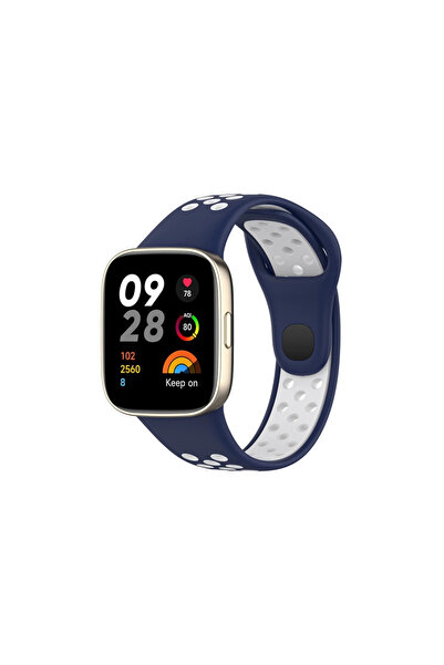 Twin Store Redmi Watch 3 Sport Perforated Strap - Navy Blue-White