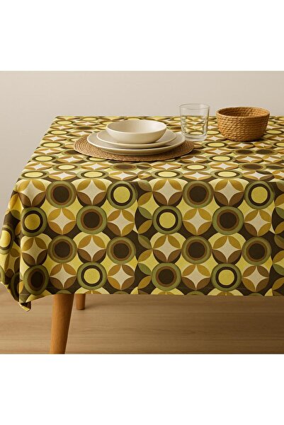 nissahome مفرش طاولة بنمط هندسي عتيق