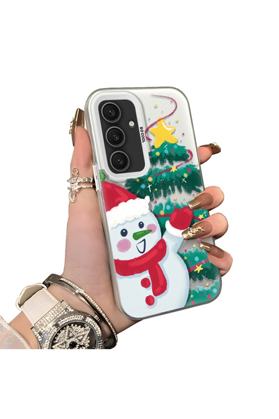 ucuc حافظة سيليكون مضادة للسقوط بنمط ندفة الثلج لعيد الميلاد متوافقة مع هاتف ...