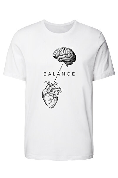 4desire.ro Men's T-shirt BALANCE Ink, Classic Regular Fit, 100% Cotton, Vegan Approved