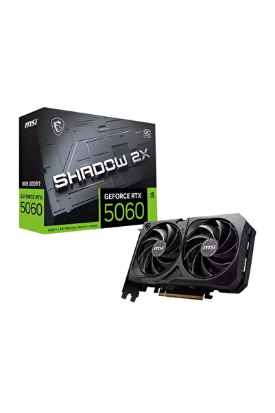 MSI GEFORCE RTX 5060 8G SHADOW 2X OC G5060-8GC 128 Bit GDDR7 8 GB Ekran Kartı