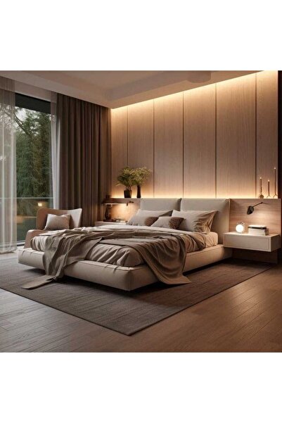 Abdo1996 Gilan Velvet Bed - Beige