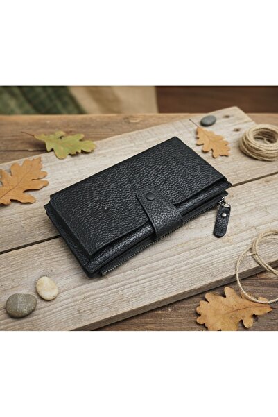 PASSTELL %100 Hakiki Deri Unisex Telefon,Kart,Para Taşıma Cüzdanı