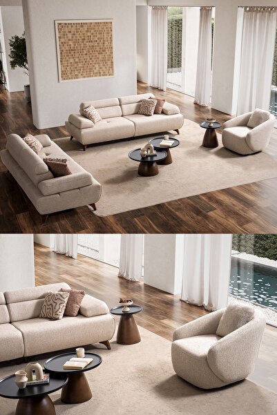 Eymense Guesto Sırt Mekanizmalı Koltuk Takımı 3+3+1