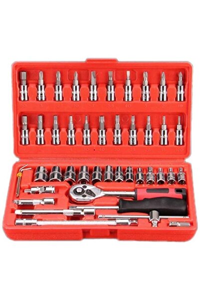 BLOOMING TIME 46-Piece Wrench Repair Tools With Box Silver/Black