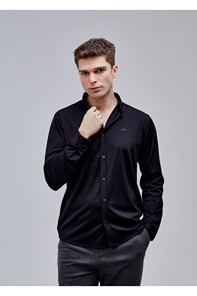 Boris Becker Siyah Renk Uzun Kol Gömlek