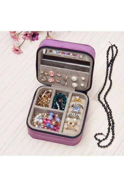 Ahşap Fikir Minia Jewelry Organizer Box Jewellery Accessories Case Ring Earri...