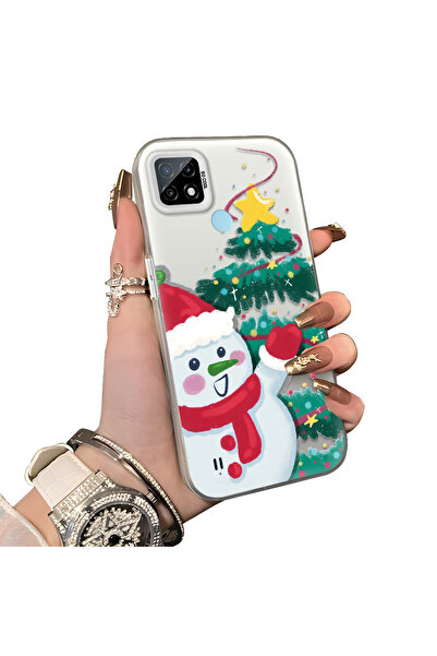 ucuc حافظة سيليكون مضادة للسقوط بنمط ندفة الثلج لعيد الميلاد متوافقة مع هاتف ...