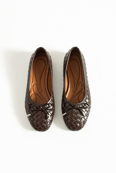 nevanın pabuçları Sena fiyonk toka detaylı örgü desen kadın cilt babet