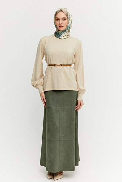 Setrms Kemerli Bisiklet Yaka Triko Bluz