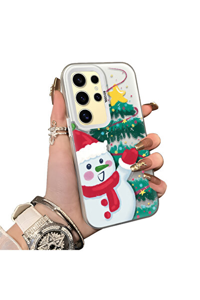 ucuc حافظة سيليكون مضادة للسقوط بنمط ندفة الثلج لعيد الميلاد متوافقة مع هاتف ...