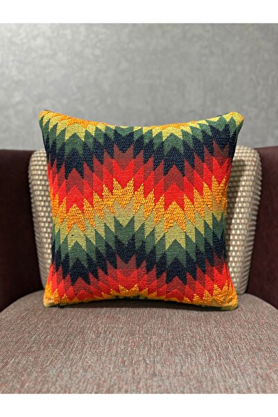 Fabricland Talia Keten Dokuma Geçişli Exclusive Kare KIRLENT KILIFI (Çift Tar...