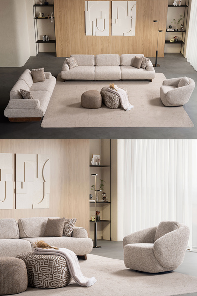 Eymense Rante Sırt Mekanizmalı Koltuk Takımı 3+2+1