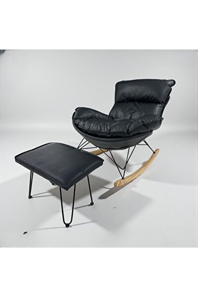 DEC5 كرسي استرخاء هزاز بجلد صناعي فاخر