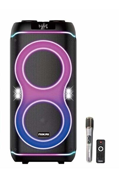 Nikai مكبرات صوت متعددة الوسائط للحفلات NPRTY960BT - 60 واط، مكبران صوتيان فر...