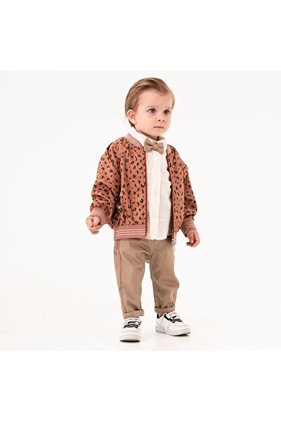 COCOSISS Leopar Erkek Çocuk Yağmurluk 3 'lü Takım