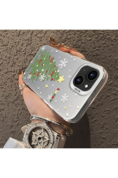 ucuc حافظة مضادة للسقوط من السيليكون بنمط شجرة عيد الميلاد متوافقة مع iPhone ...