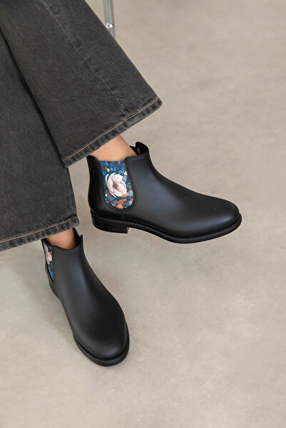 wolk shoes Rain Boots Flower Pattern Tire