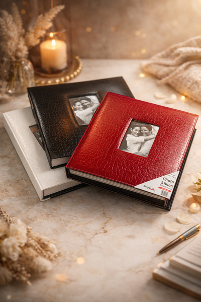 simplex ألبوم صور مربع كبير الحجم 34 × 34 سم يتسع لـ 500 صورة مقاس 10 × 15 – ...