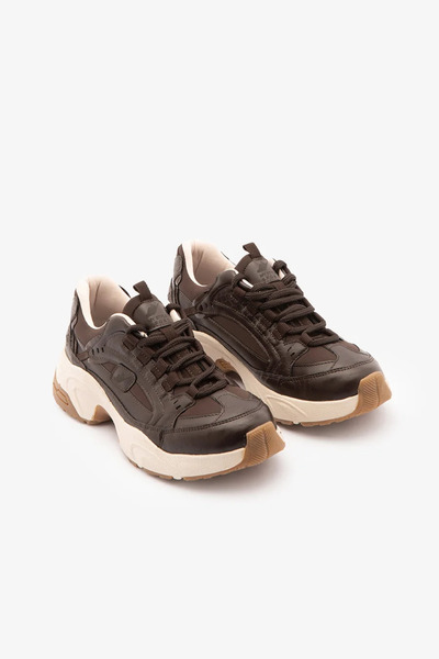 Rek Shoes Kadın Kahverengi Renk Chunky Sneaker – Kalın Taban Günlük Spor Ayak...