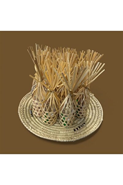 Gerenic توزيعات وهدايا سلة خوص مقاس صغير 12 قطعة