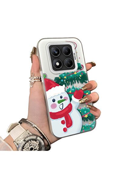 ucuc حافظة سيليكون مضادة للسقوط بنمط ندفة الثلج لعيد الميلاد متوافقة مع هاتف ...