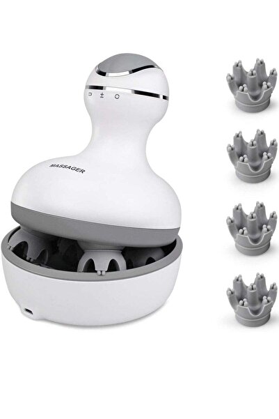 generalbuiltin جهاز تدليك فروة الرأس الكهربائي المحمول - 4 رؤوس، 84 نقطة، قاب...