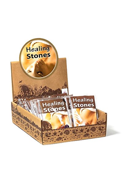 DECOR Set of 24 healing stones with display -- 25x18.5 cm