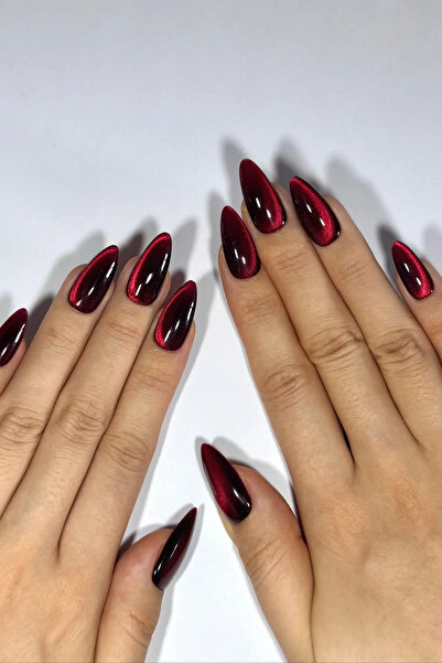 Dvl Kedi Gözü 30'lu Takma Tırnak - Cat Eyes (Yansımalı) Kendinden Yapışkanlı Takma Tırnak Seti