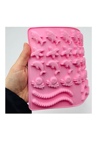 Şenhomee Epoksi Sugarcraft Şekerleme Jelibon Deniz canlıları yılan solucan Silikon Kalıbı (damlalık Hediyeli)