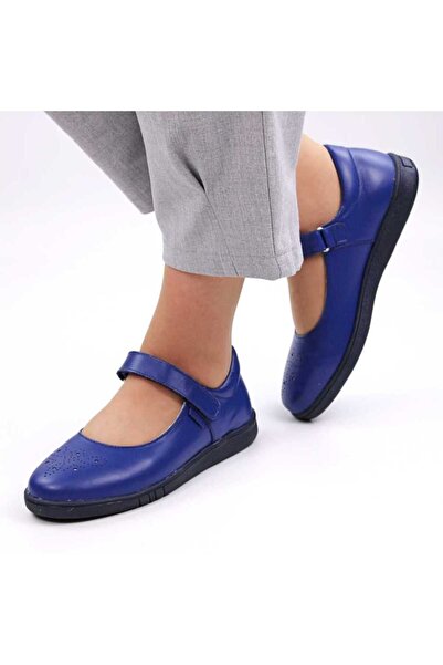 tino ​Light and comfortable shoes, made of natural leather, with thick soles 3199-BLUE