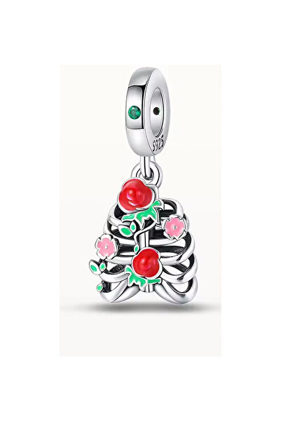 Fubena Floral Ornate Chest Cage Dangle Charm