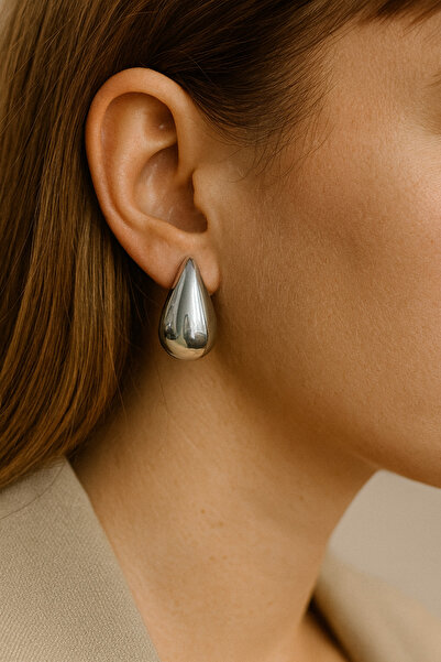 Bittox Women's Silver Color Drop Model Stylish Earrings - Elegant Women's Acc...