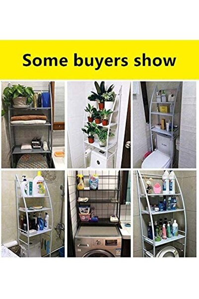 BLOOMING TIME Toilet Cabinet Shelf Organizer Holder, Black
