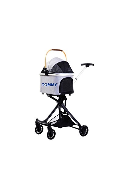 Tommy Evcil Hayvan Arabası 83x48.5x110 cm Gold Gri Max 10 kg