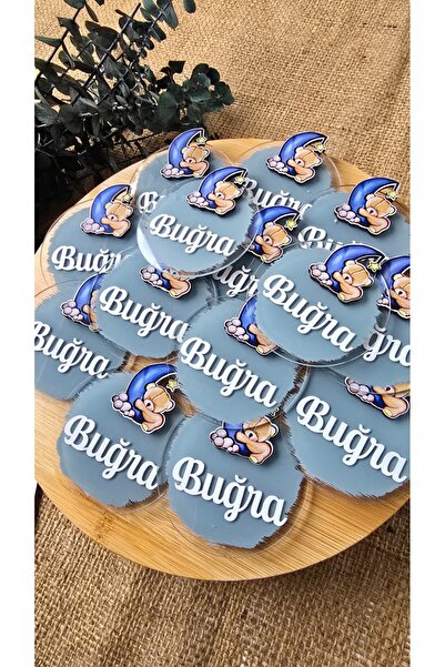 Pass Pano مغناطيس بليكسي على شكل دمية دب نائم على القمر - مجموعة من 10 قطع |   7 سم حجم كبير |   حديثي الولادة، أعياد الميلاد