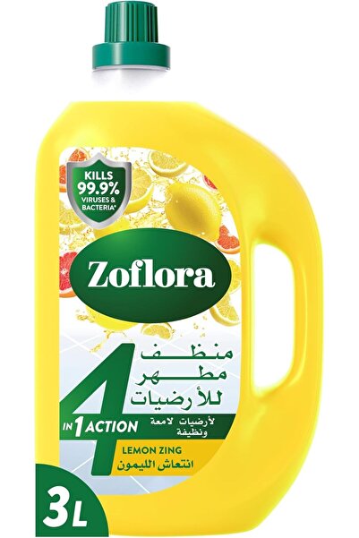 Zoflora Floor Cleaner, Lemon Zing 3L Antibacterial Disinfectant