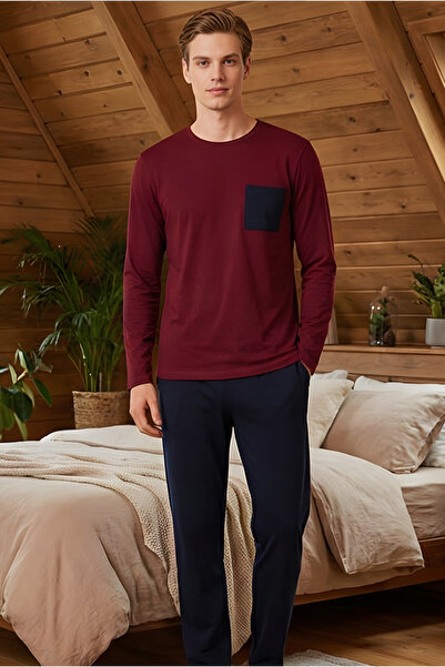 MORRO Comfortable Home Wear Top and Patterned Pajama Bottoms |   Men's Pajama...